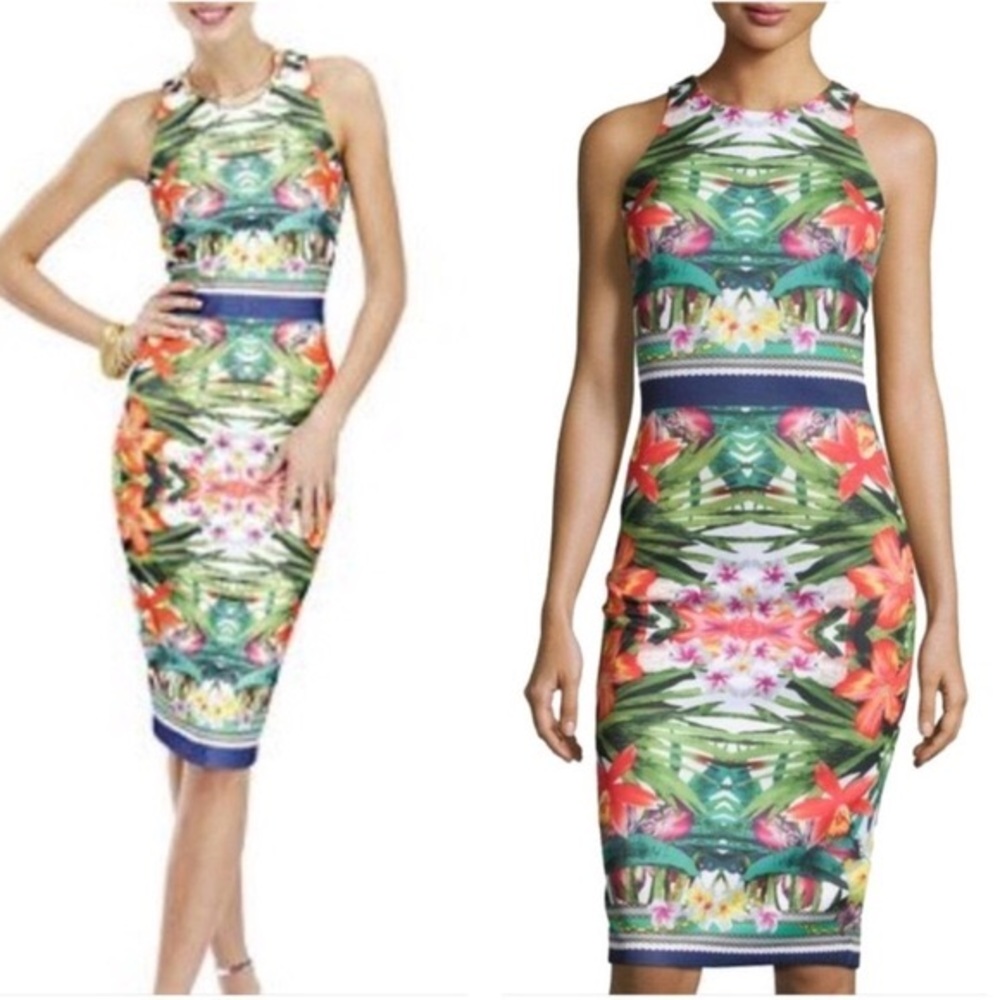 New York & Company tropical sheath dress